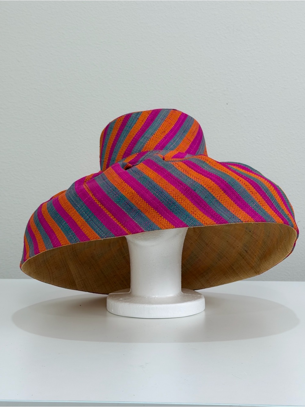 Naturary Colorful Wide Brim Sun Hat Boho Beach Vacation Floppy Straw Hat - Picture 2 of 6